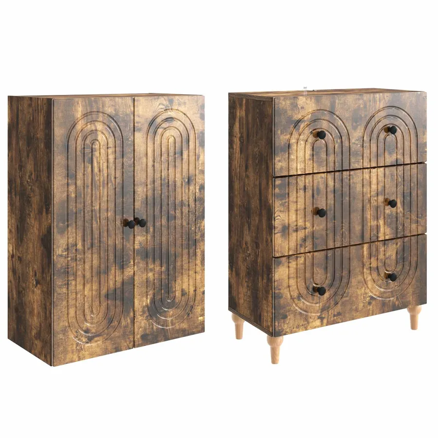 Ensemble de Meubles 2 pcs 66 x 34,5 x 90 cm Bois d'ingénierie - 4