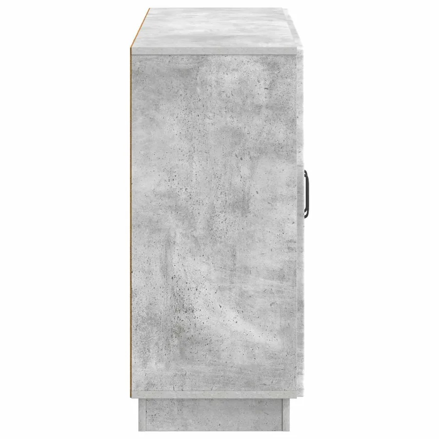 Buffet Gris béton 89 x 34,5 x 77 cm Bois d'ingénierie - 7
