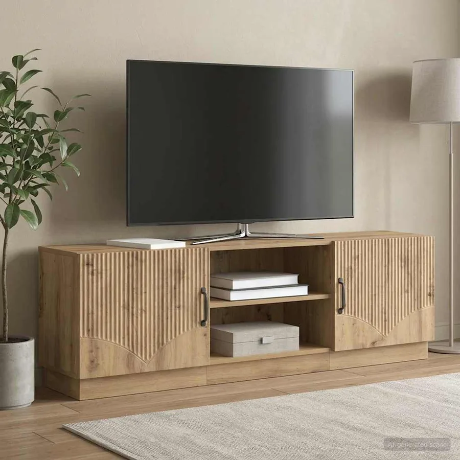 Meuble TV 150 x 31 x 47 cm Chêne artisanal Bois d'ingénierie - 4