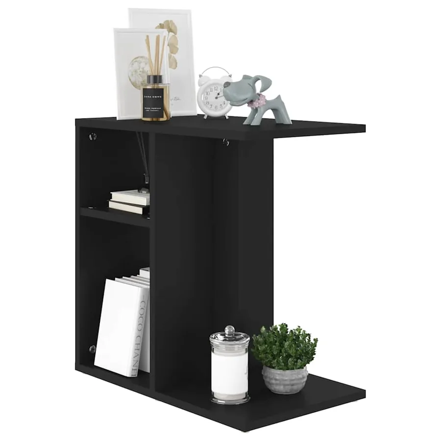 Table d'appoint Noir 50x30x50 cm Bois d’ingénierie - 3