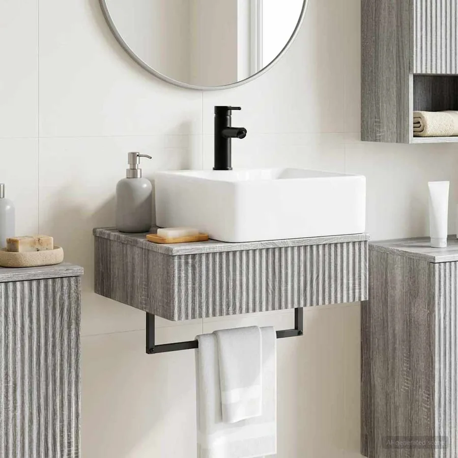Basin de lavage mural Sonoma gris 53 x 35 x 39 cm