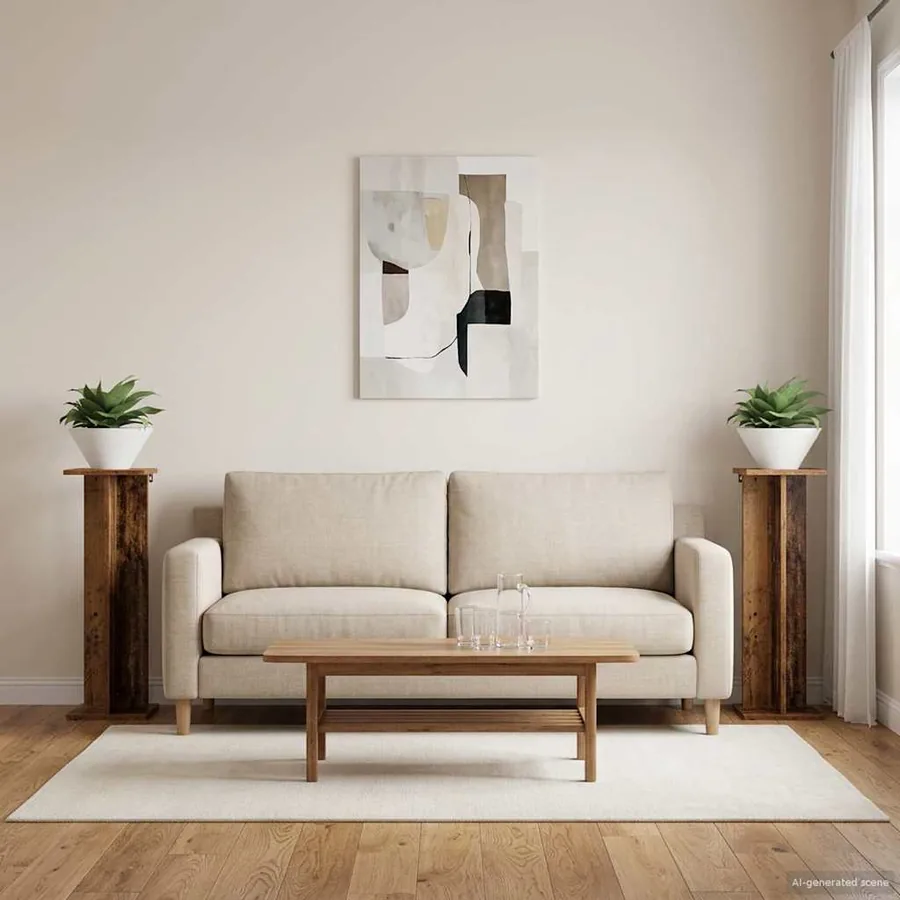 Support de Plante 2 pc Bois ancien 25 x 25,5 x 80,5 cm