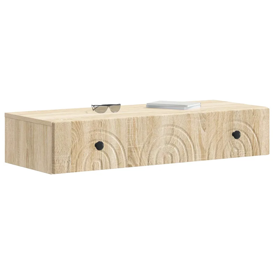 Table d'appoint murale Chêne Sonoma 87,5 x 34,5 x 17 cm - 3