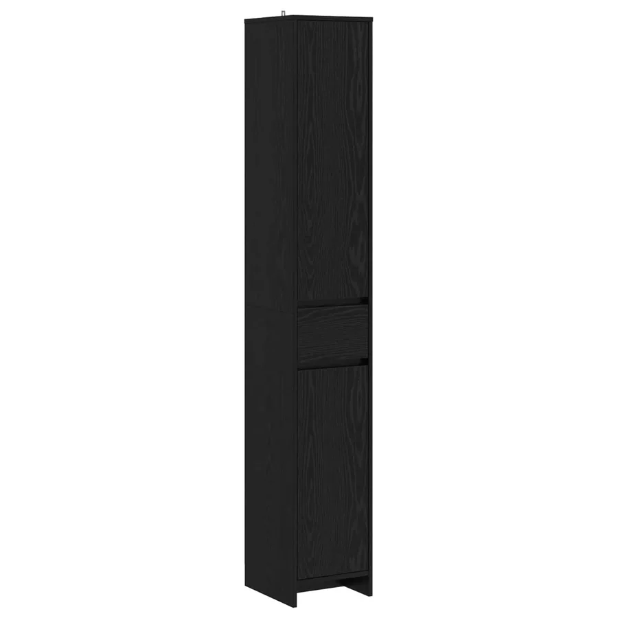 Armoire de salle de bain Chêne noir 30 x 33 x 190 cm - 2