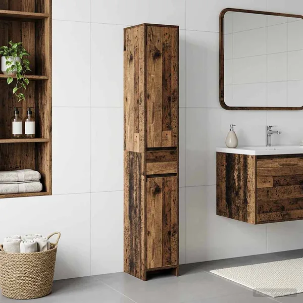 Armoire de salle de bain Bois ancien 30 x 33 x 190 cm