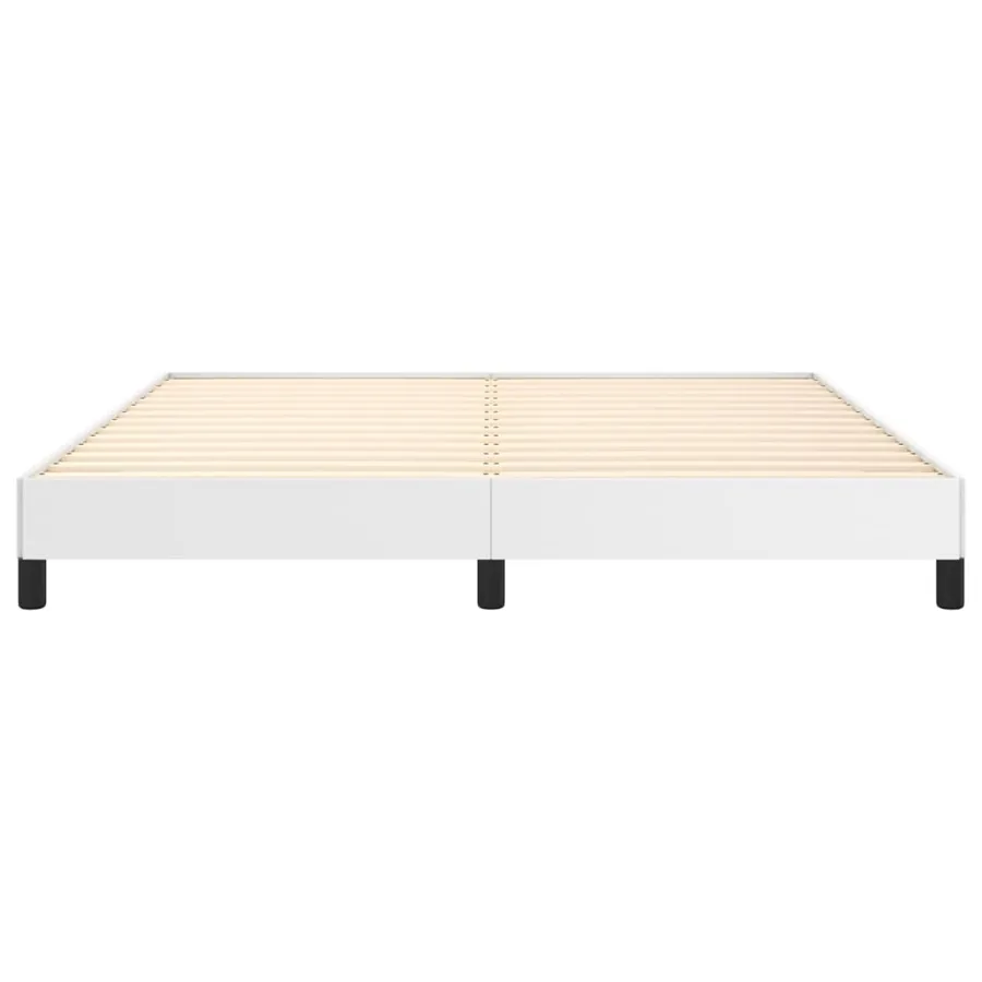 Cadre de lit sans matelas blanc 180x200 cm similicuir - 5