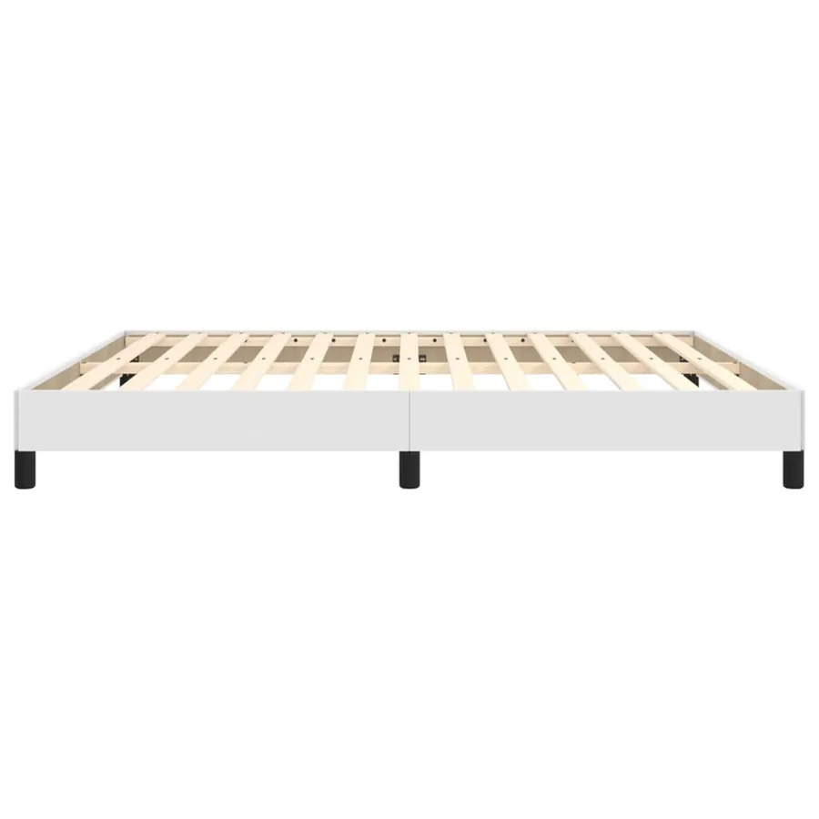 Cadre de lit sans matelas blanc 180x200 cm similicuir - 6