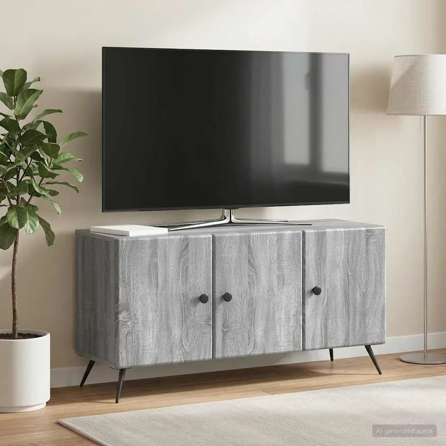 Meuble TV Sonoma gris 99 x 34,5 x 50 cm Bois d'ingénierie
