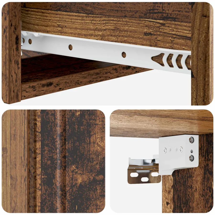 Table d'appoint murale Bois ancien 59 x 34,5 x 17 cm - 8
