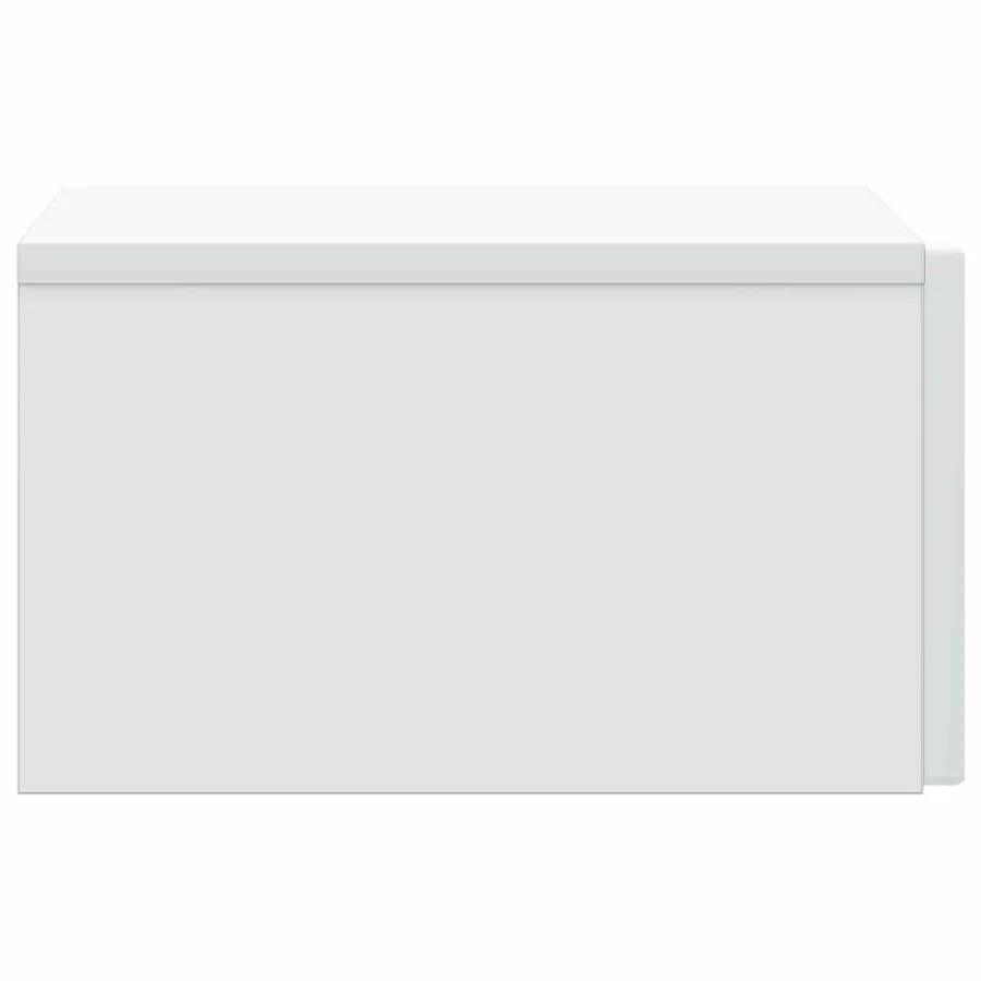 Cabinet de chevet mural avec tiroir Blanc 33 x 34,5 x 20 cm - 6