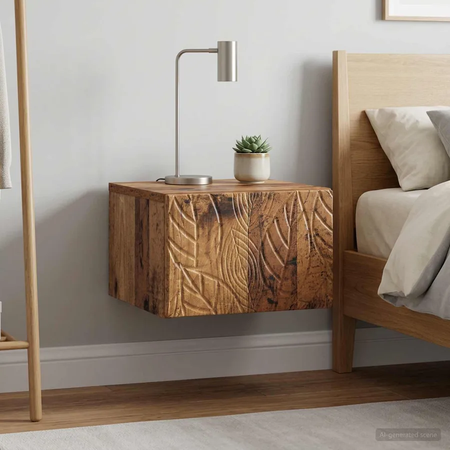 Table d'appoint murale 2 pcs Bois ancien 34,5 x 33 x 20 cm - 3