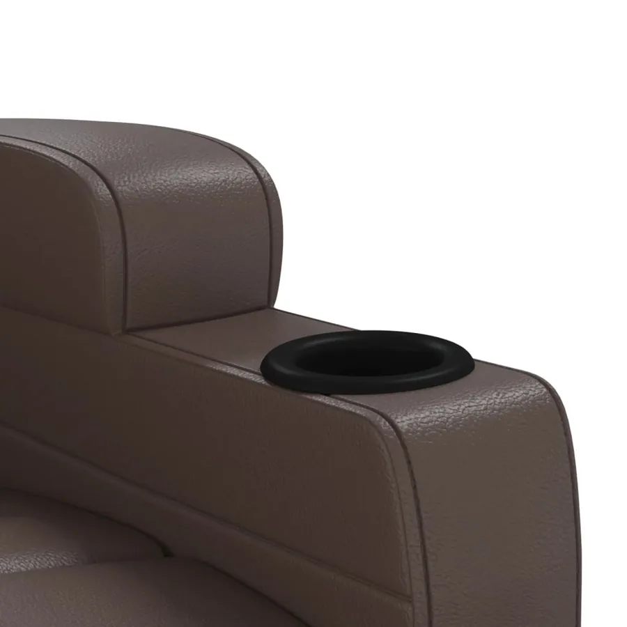 Fauteuil de massage électrique Marron Similicuir - 9