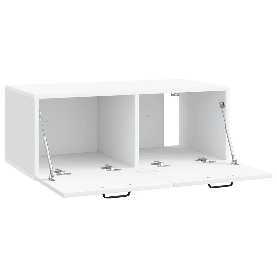 Meuble TV mural Blanc 78,5 x 41 x 30 cm Bois d'ingénierie - 5