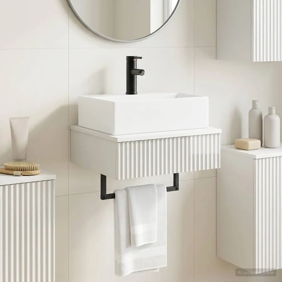Basin de lavage mural Blanc brillant 40 x 41 x 39 cm