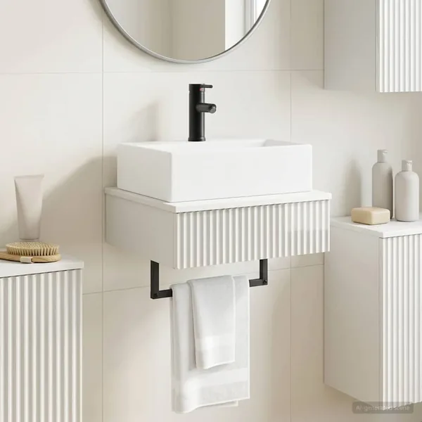 Basin de lavage mural Blanc brillant 40 x 41 x 39 cm
