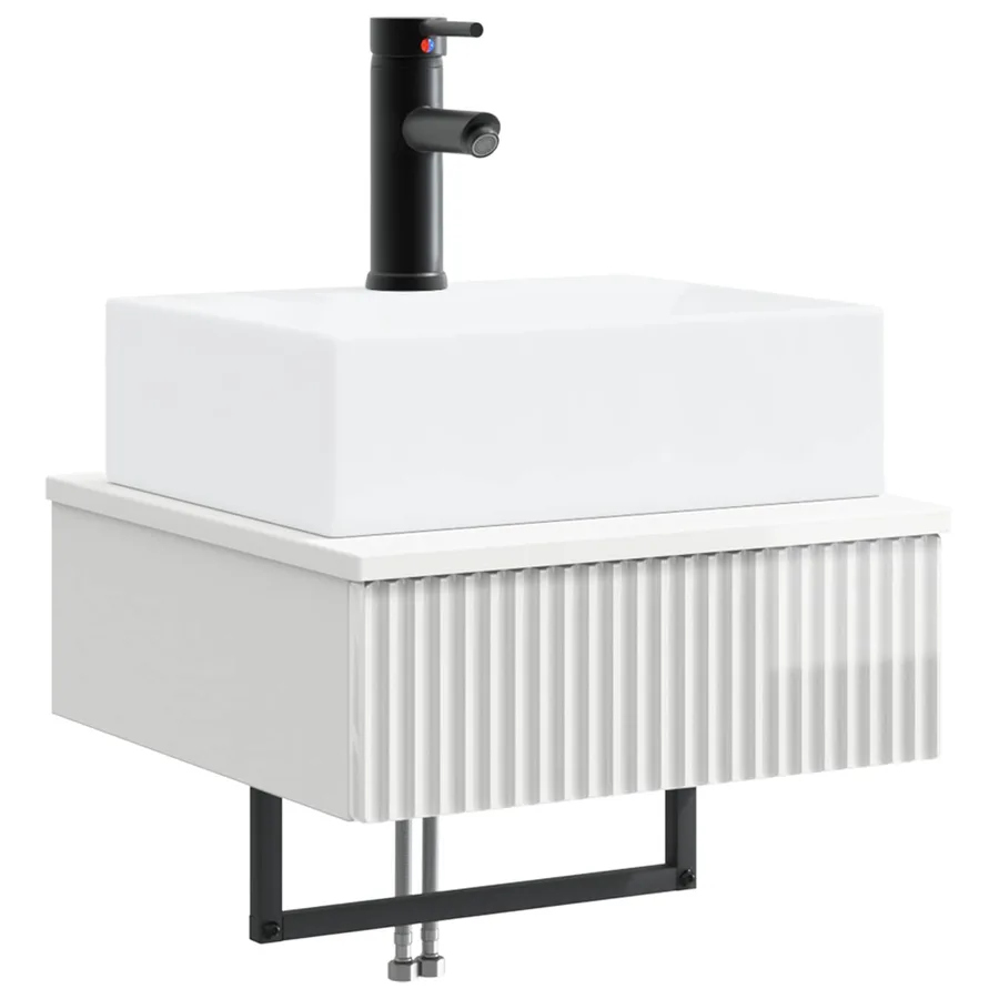 Basin de lavage mural Blanc brillant 40 x 41 x 39 cm - 2