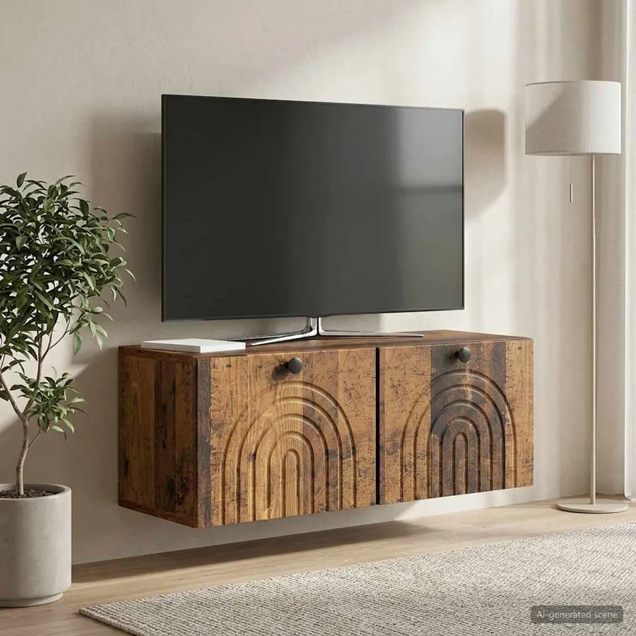 Meuble TV mural Bois ancien 78,5 x 31 x 30 cm Bois d'ingénierie