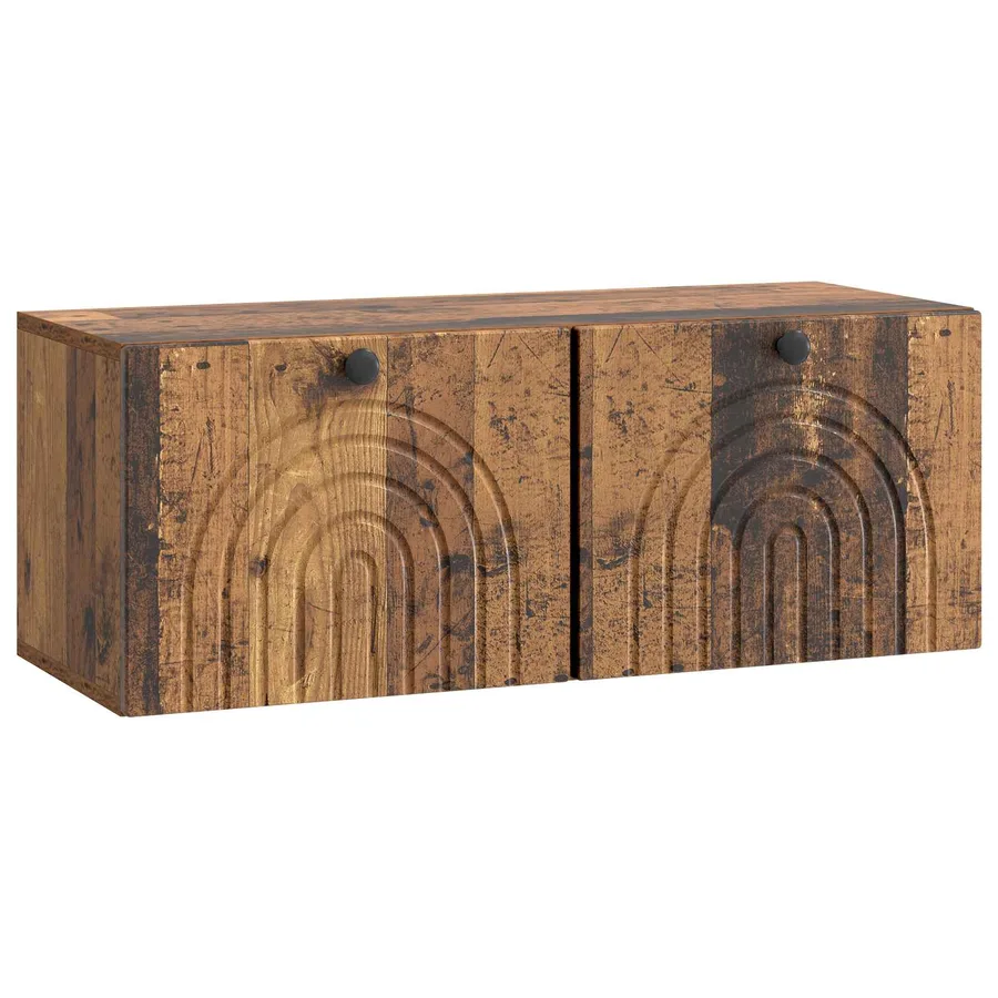 Meuble TV mural Bois ancien 78,5 x 31 x 30 cm Bois d'ingénierie - 2