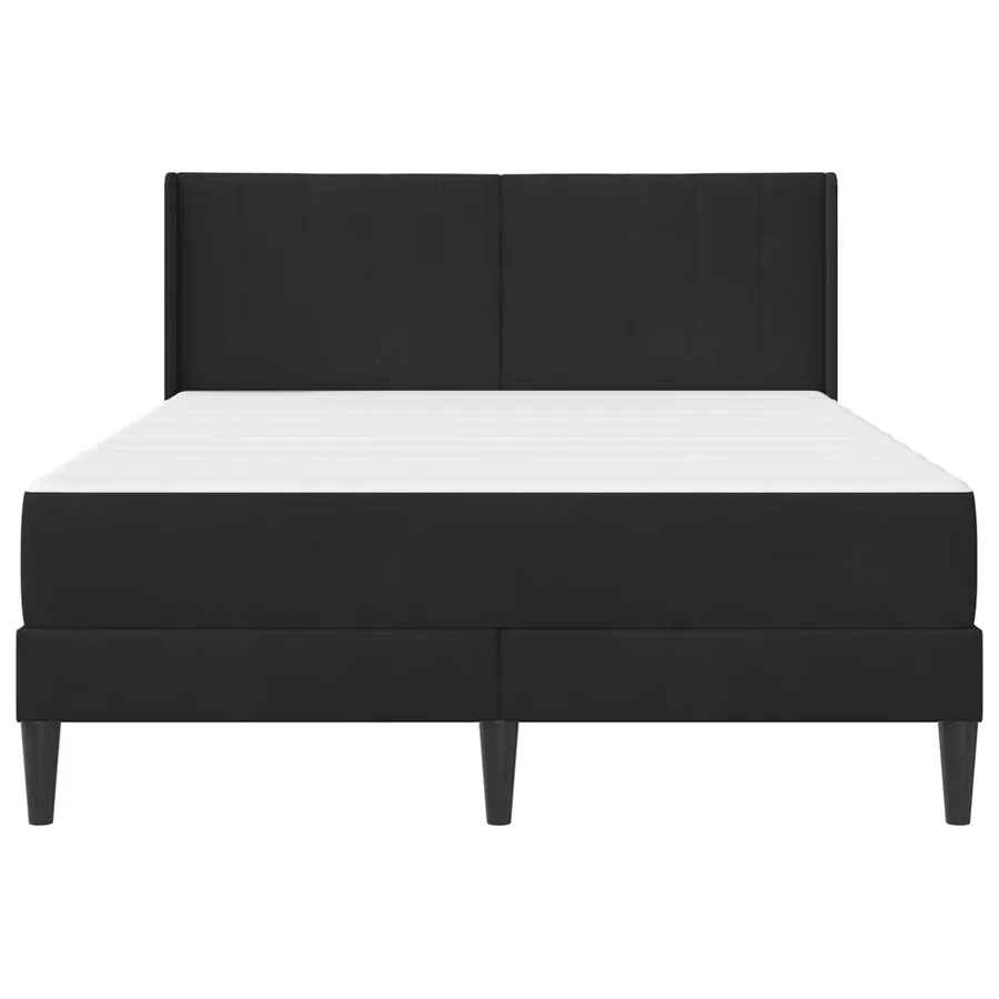 Cadre de lit avec matelas Noir 140 x 190 cm Velours - 6