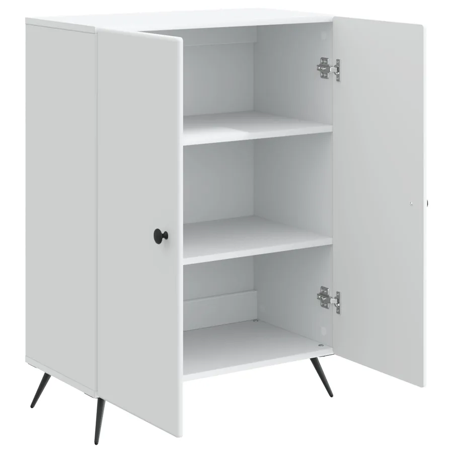 Buffet Blanc 66 x 34,5 x 90 cm Bois d'ingénierie - 5