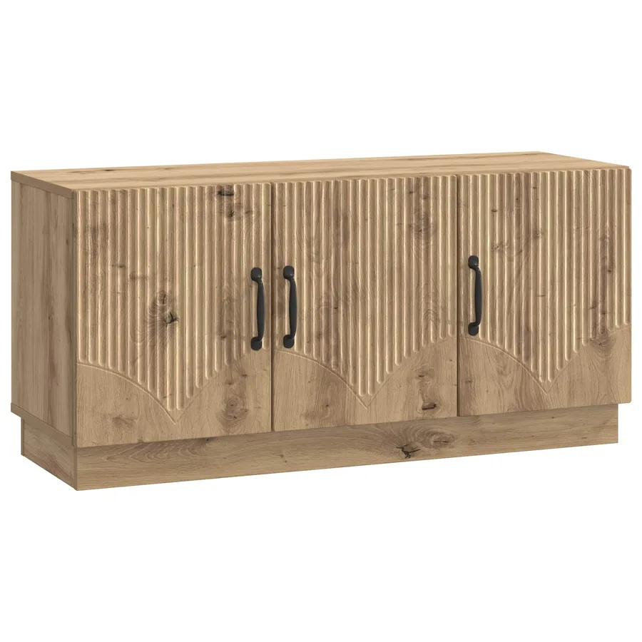Meuble TV 99 x 34,5 x 47 cm Chêne artisanal Bois d'ingénierie - 2