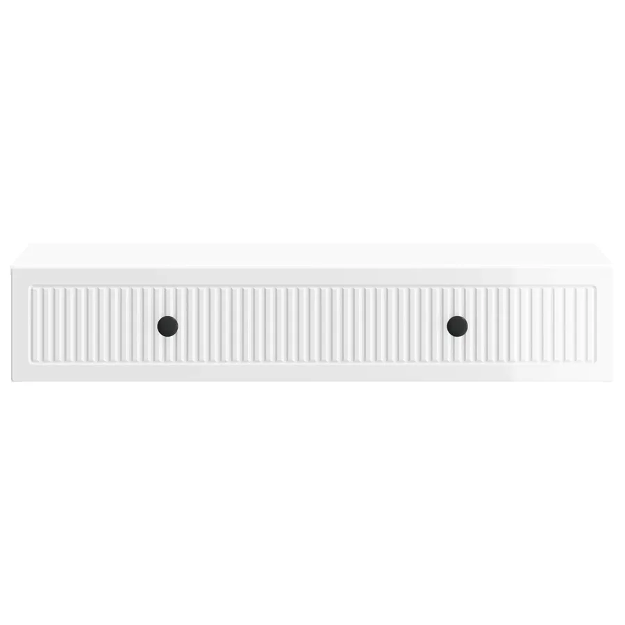 Table d'appoint murale Blanc brillant 87,5 x 34,5 x 17 cm - 5