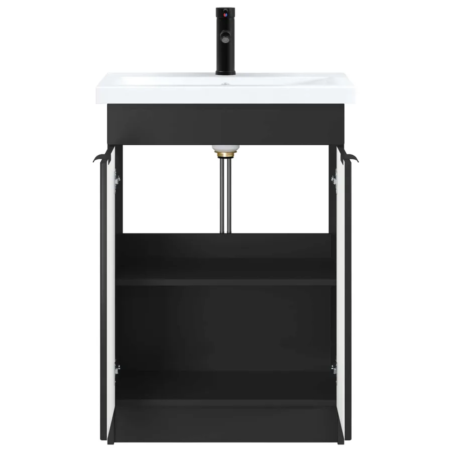 Ensemble de mobilier de salle de bain Noir 78,5 x 37,5 x 81 cm - 3