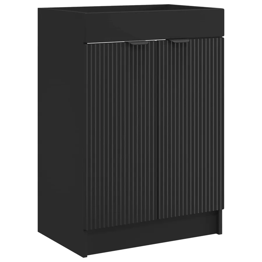 Ensemble de mobilier de salle de bain Noir 78,5 x 37,5 x 81 cm - 4