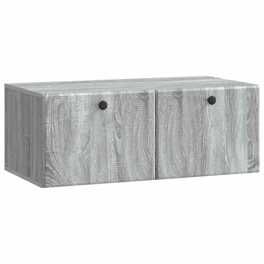 Meuble TV mural 78,5 x 41 x 30 cm Sonoma gris Bois d'ingénierie - 2