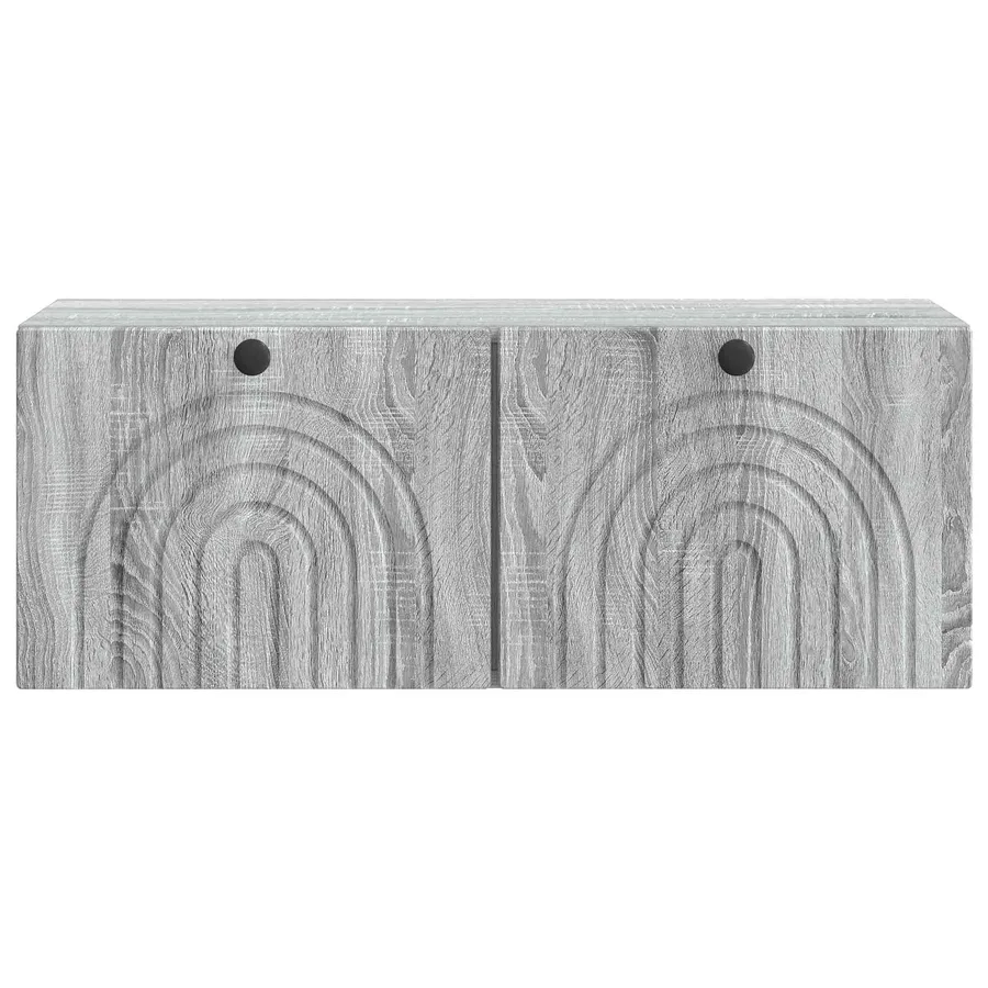 Meuble TV mural Sonoma gris 78,5 x 31 x 30 cm Bois d'ingénierie - 6
