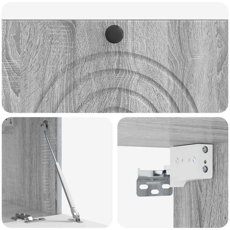 Meuble TV mural Sonoma gris 78,5 x 31 x 30 cm Bois d'ingénierie - 9