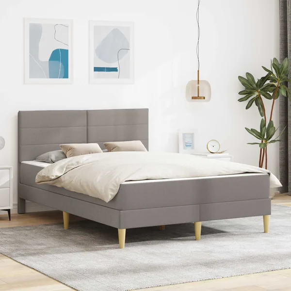 Cadre de lit Taupe 140 x 200 cm Polyester