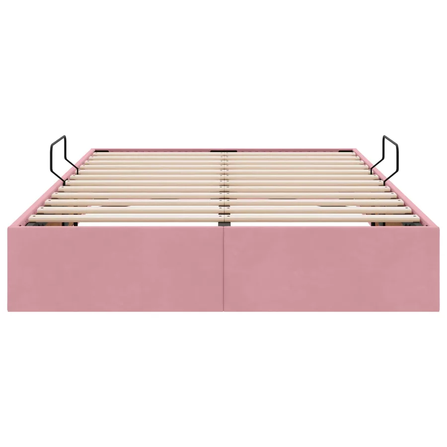 Cadre de lit ottoman avec stockage Rose 120 x 200 cm Velours - 7