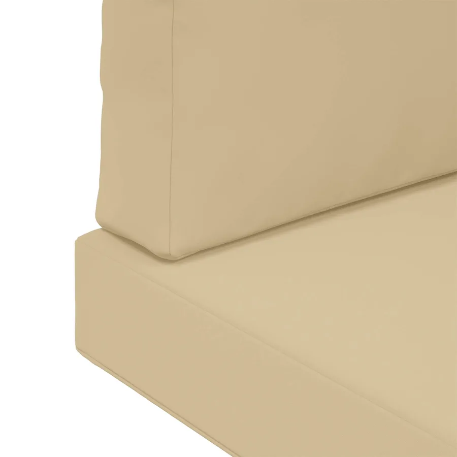 Coussin de canapé d'extérieur 3 pcs Beige Polyester - 9