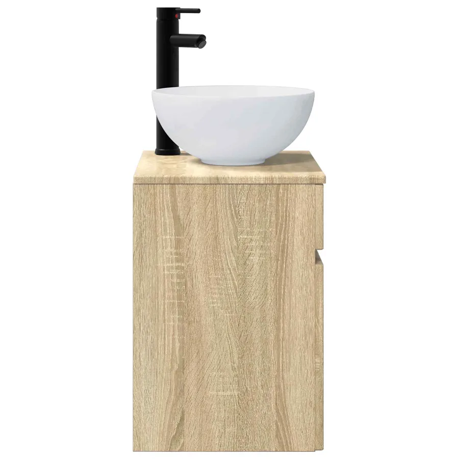 Meuble de lavabo mural Chêne Sonoma 39 x 35 x 63 cm - 3