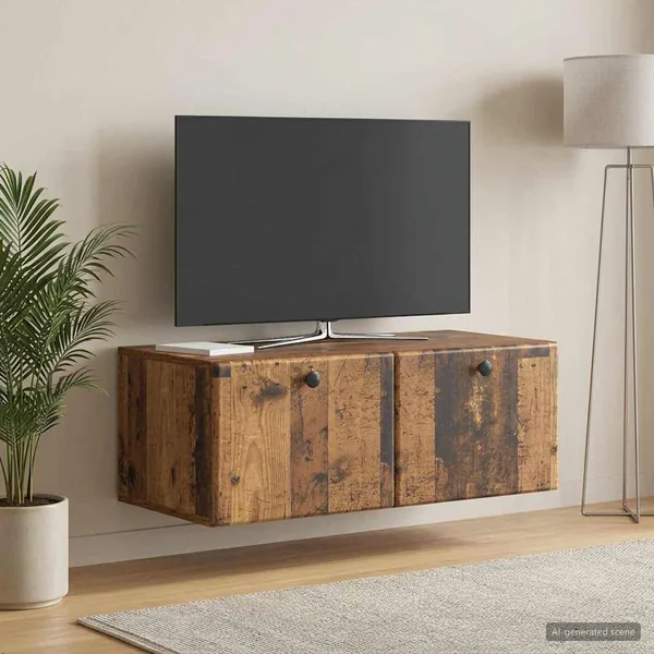 Meuble TV mural 78,5 x 41 x 30 cm Bois ancien Bois d'ingénierie