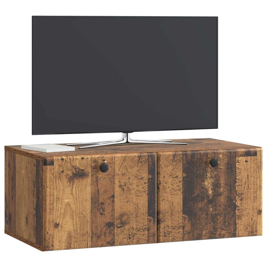 Meuble TV mural 78,5 x 41 x 30 cm Bois ancien Bois d'ingénierie - 3