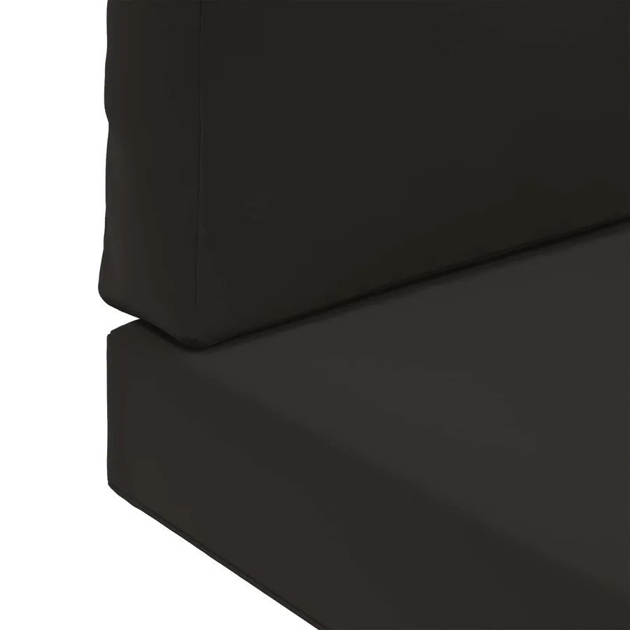 Coussin de canapé d'extérieur 2 pcs Noir Polyester - 9