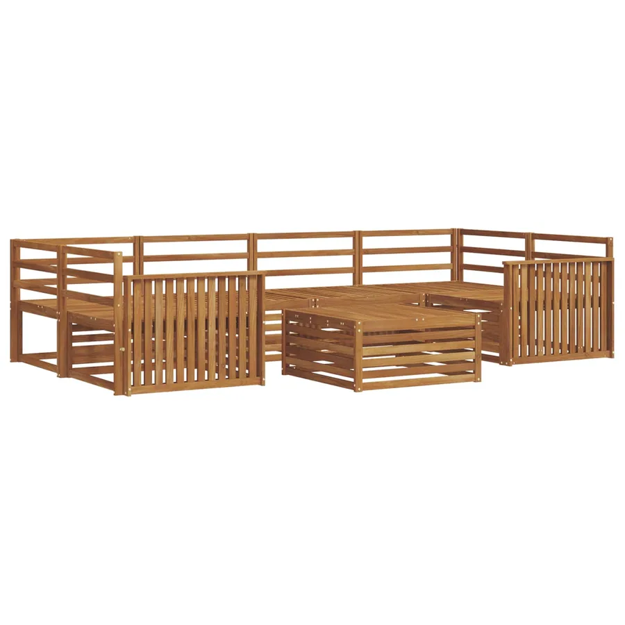 Ensemble de canapés d'extérieur 7 pcs Naturel - 2