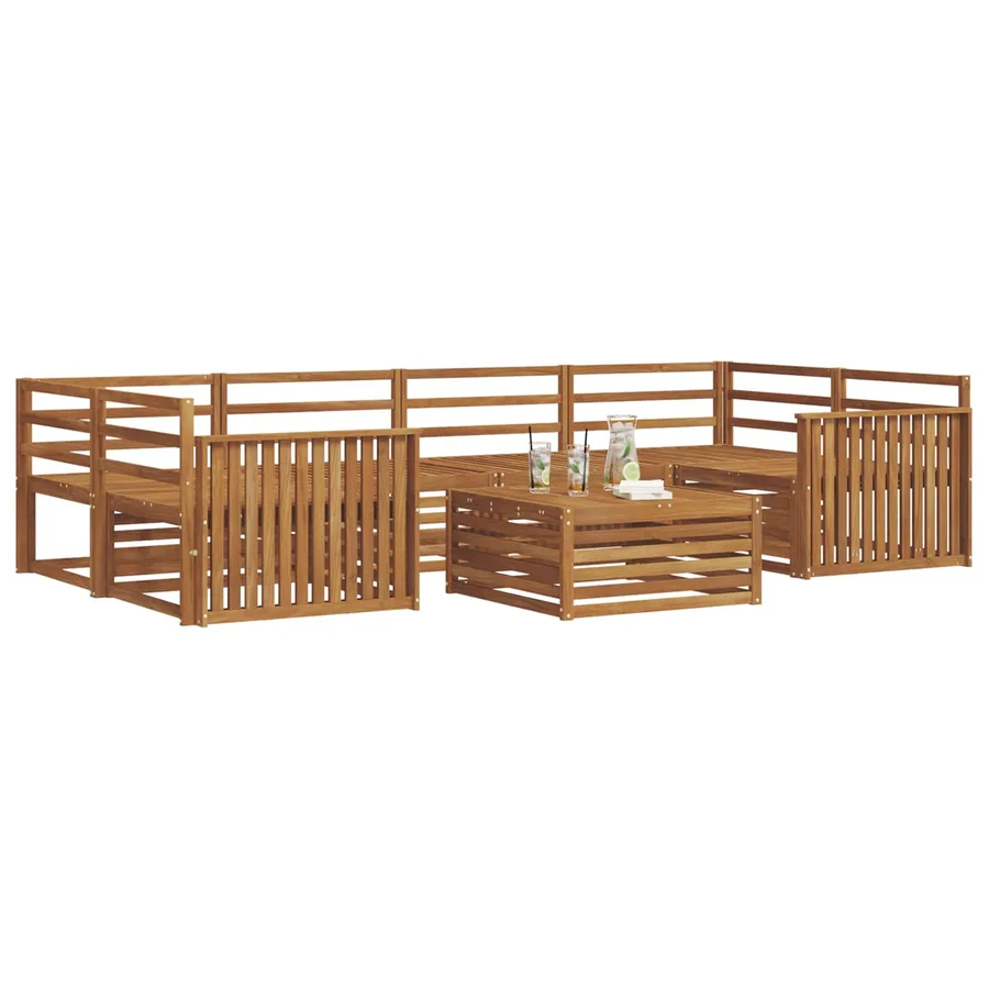 Ensemble de canapés d'extérieur 7 pcs Naturel - 3