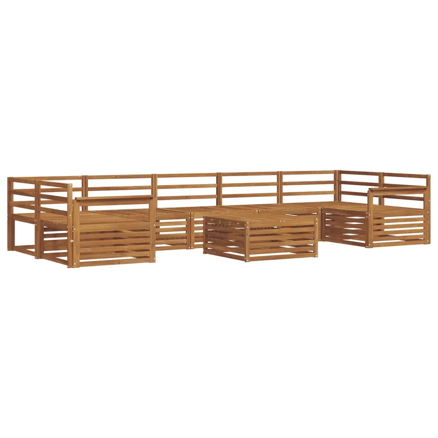 Ensemble de canapés d'extérieur 8 pcs Naturel - 2