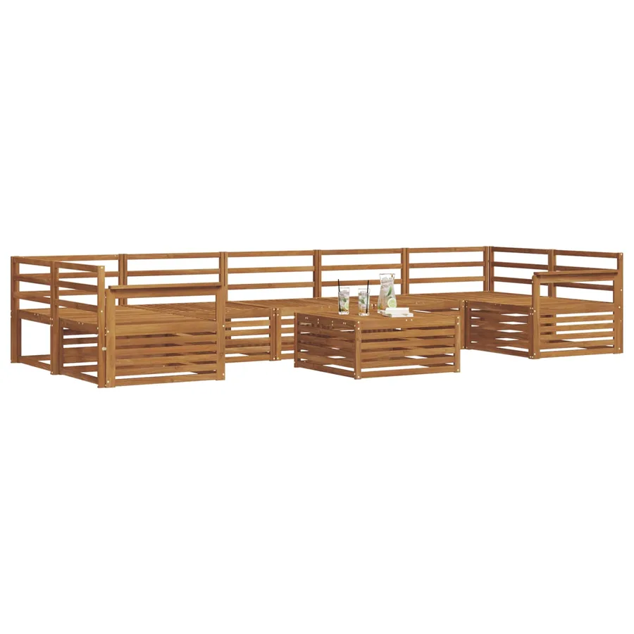 Ensemble de canapés d'extérieur 8 pcs Naturel - 3