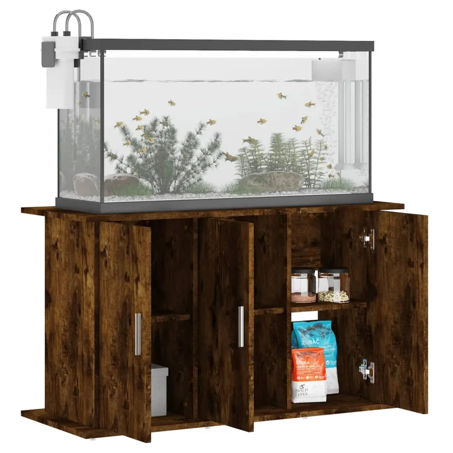 Support pour aquarium chêne fumé 101x41x58 cm bois d'ingénierie - 3