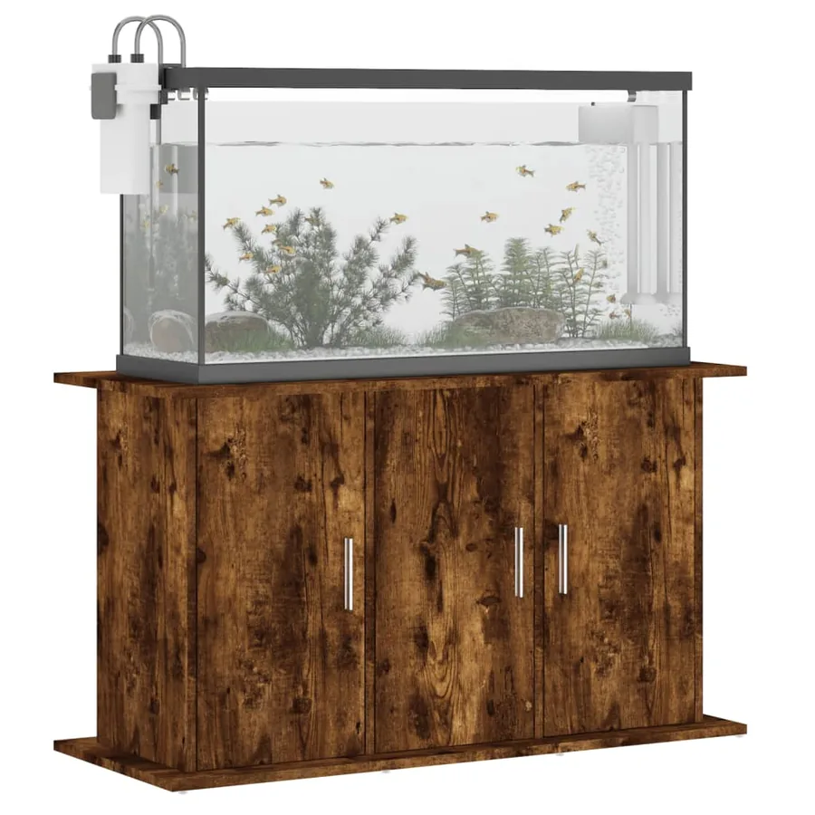 Support pour aquarium chêne fumé 101x41x58 cm bois d'ingénierie - 4