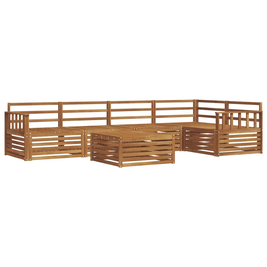 Ensemble de canapés d'extérieur 6 pcs Naturel - 2