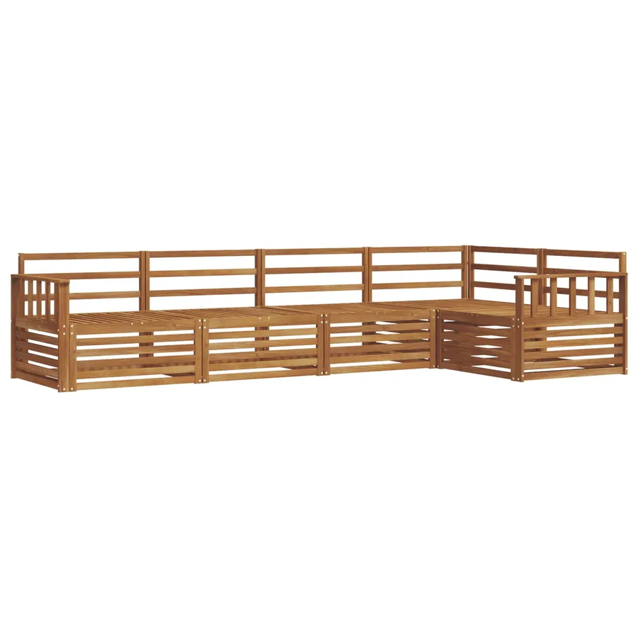 Ensemble de canapés d'extérieur 5 pcs Naturel - 2