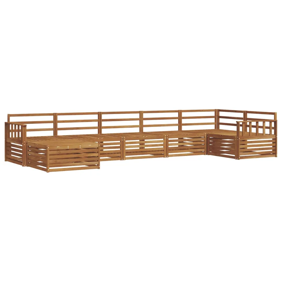 Ensemble de canapés d'extérieur 7 pcs Naturel - 2