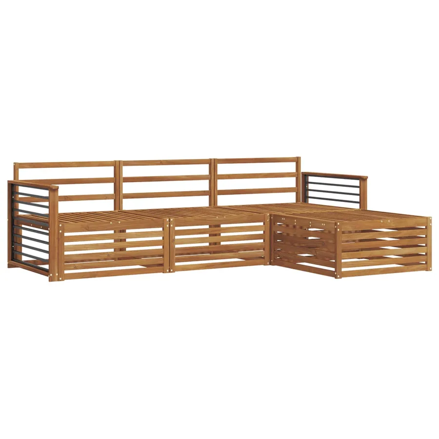 Ensemble de canapés d'extérieur Naturel 249,5 x 162,5 x 73 cm - 2