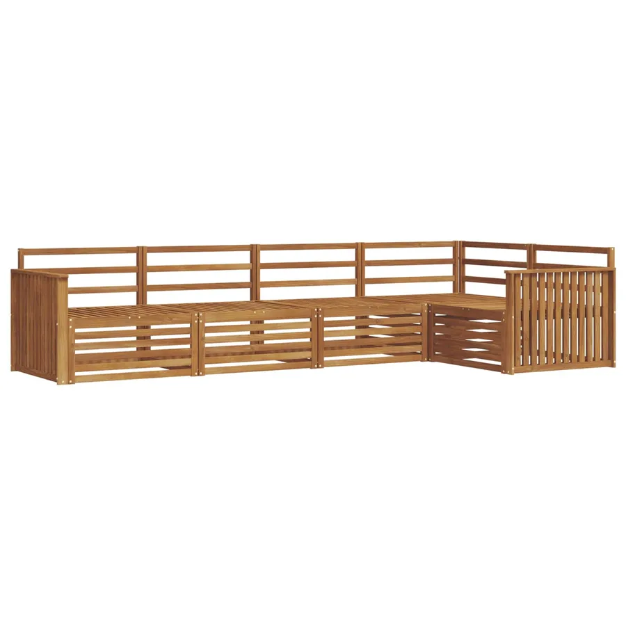 Ensemble de canapés d'extérieur 5 pcs Naturel - 2