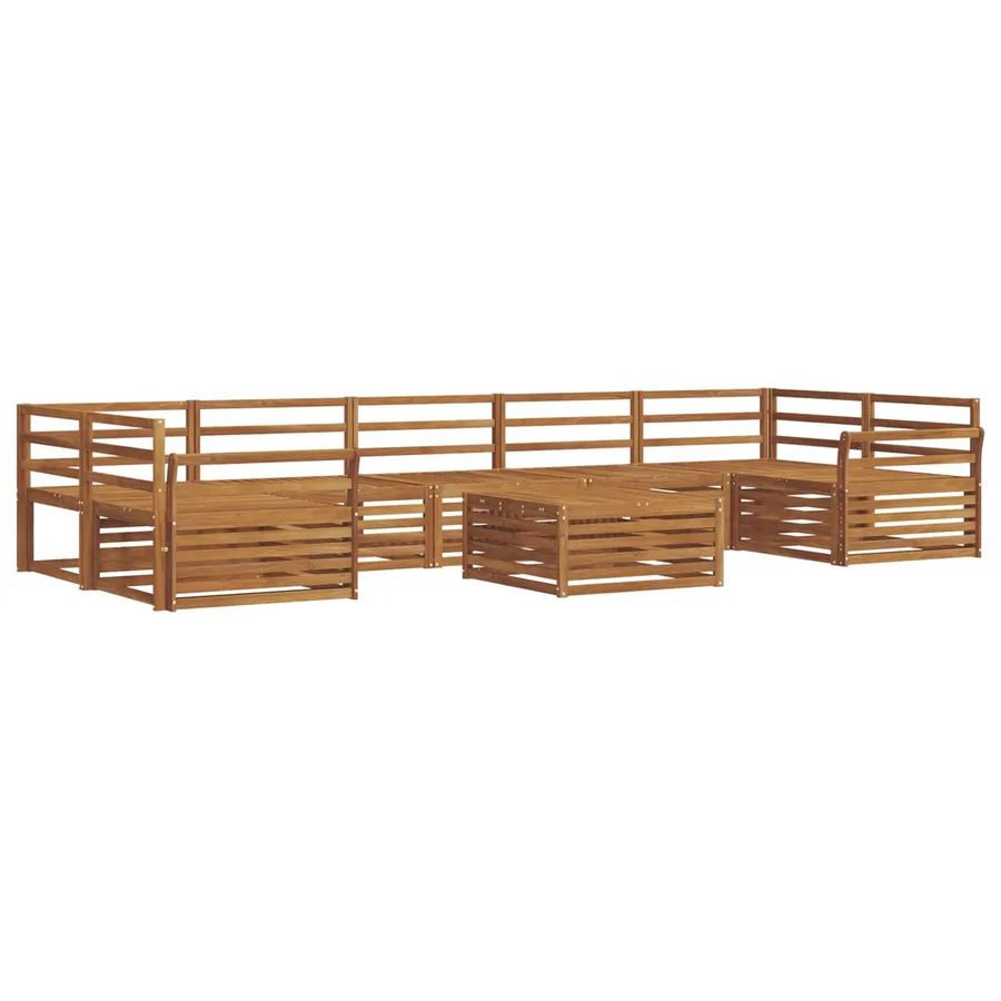 Ensemble de canapés d'extérieur 8 pcs Naturel - 2